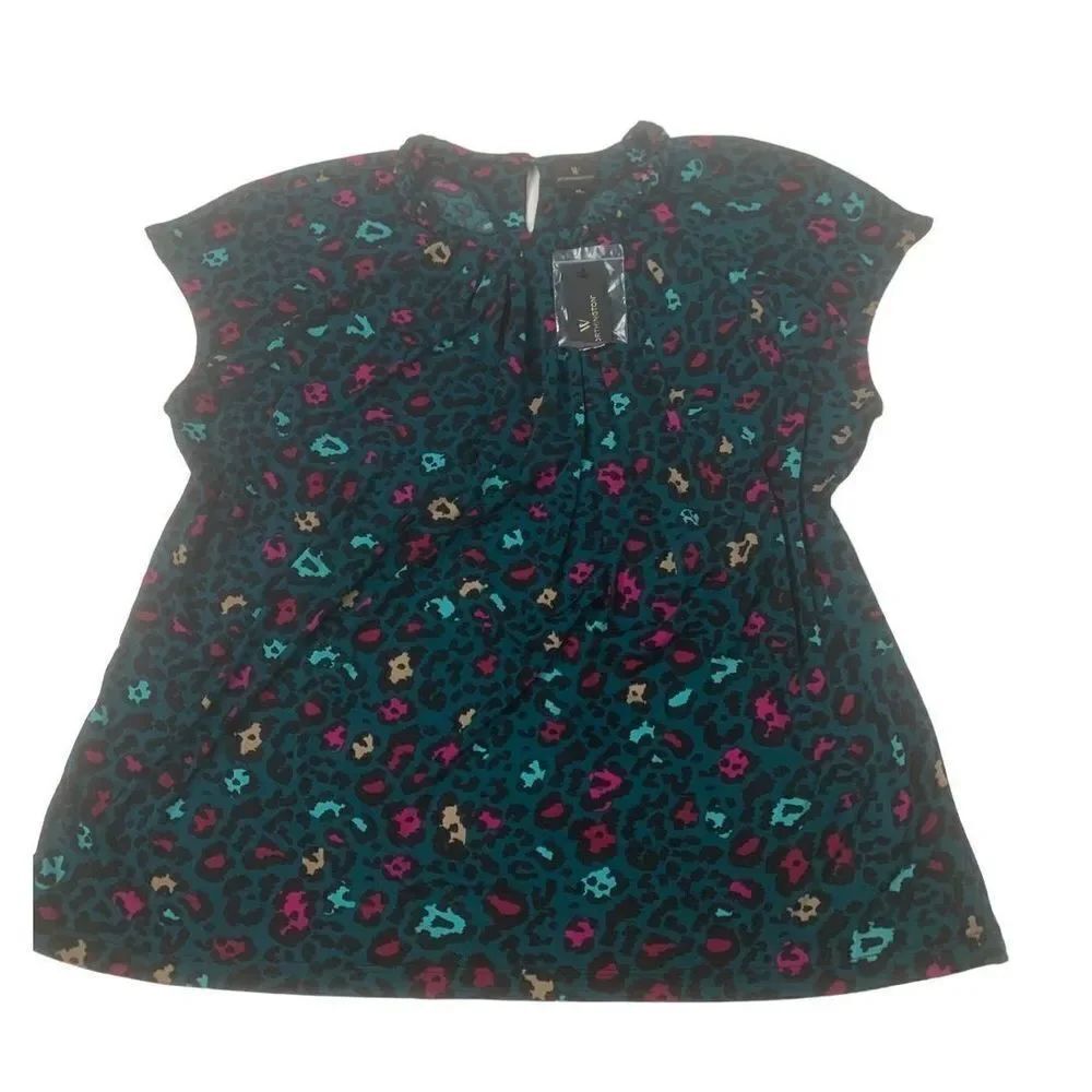 Multicolored Cheetah Print Blouse - Picture 1 of 9